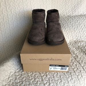 UGG classic mini chocolate brown boots